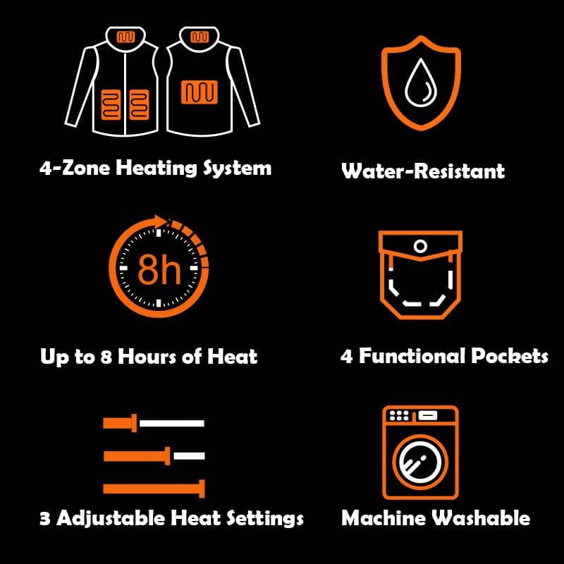 Four Heating Zones, 8-Hour Battery Life