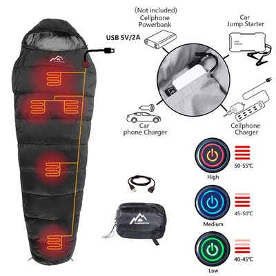 Can I use an electric sleeping bag warmer with a rectangular sleeping bag?